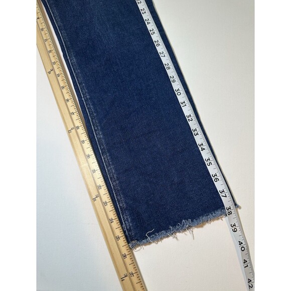 Vervet Blue Jeans Straight Leg Stretch Women’s Size 29 Raw Hem Dark Wash Denim‎ - Picture 13 of 14